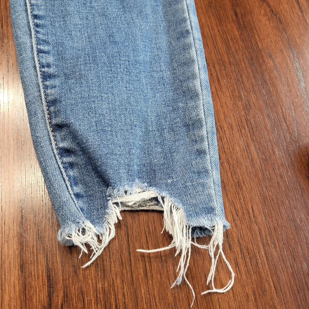 Lucky Brand Mid Rise Skinny Ava Distressed Raw Hem Ankle Women's Jeans 6/28